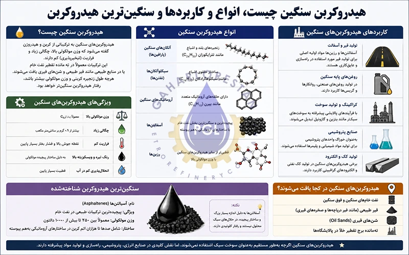 هیدروکربن سنگین در یک نگاه: تعریف، ویژگی‌ها و کاربردها