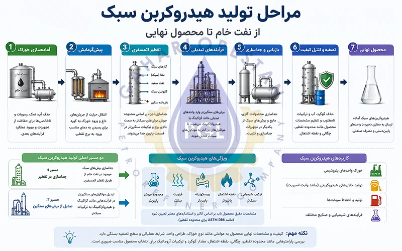 تولید هیدروکربن سبک چگونه انجام میشود؟